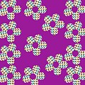 Chevron Flower on Fuchsia